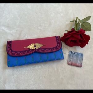 NWT Loungefly DISNEY Frozen Anna Cosplay Tri Fold Wallet